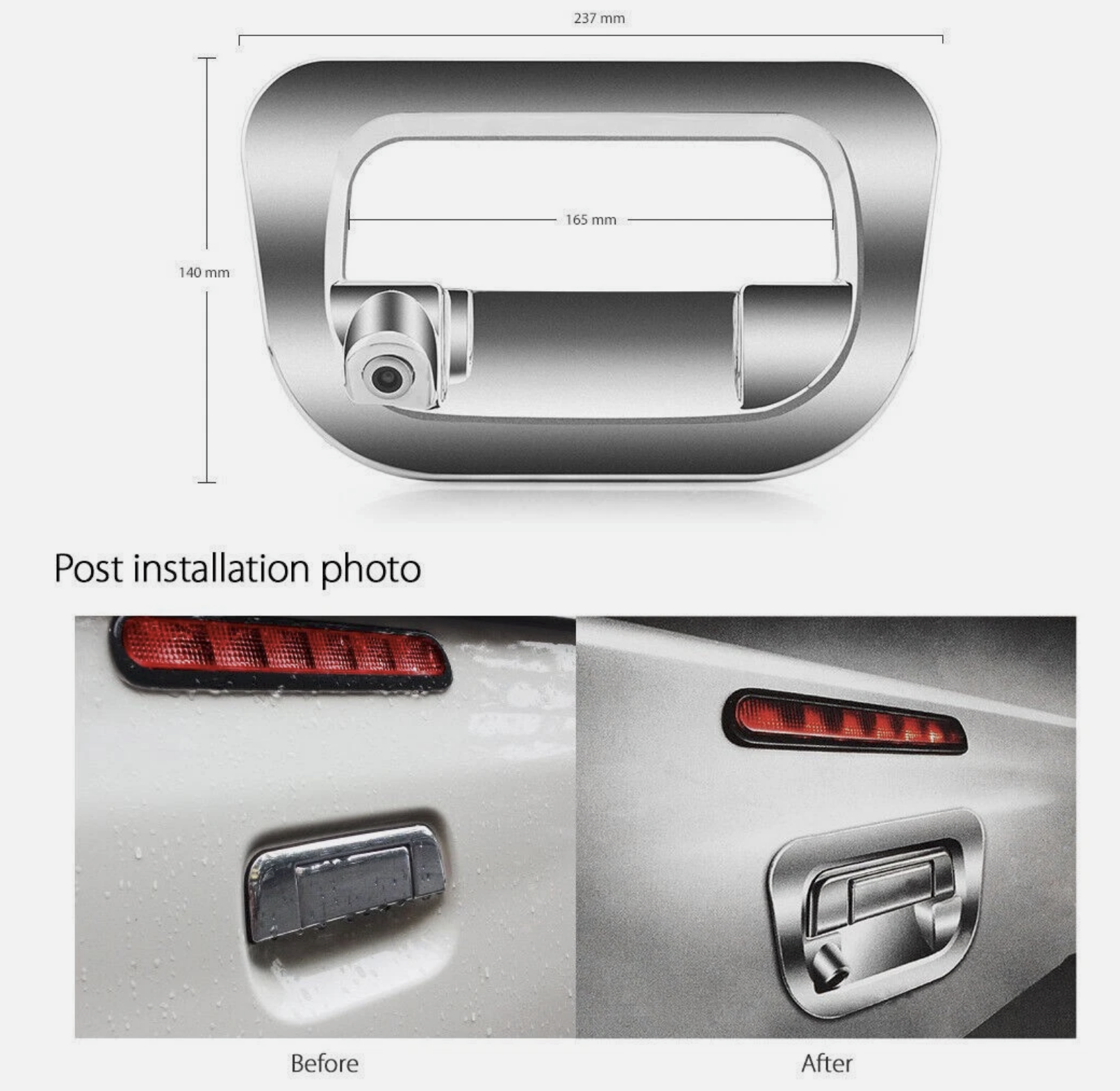 Toyota Hiluxi 2005-2015 tagaluugi käepidemega AHD Tagurduskaamera